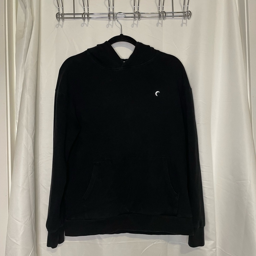 Zyia/ Active Pullover Hoodie Sweatshirt Black, Soft Cotton Blend-Pocket‌‌‌‌